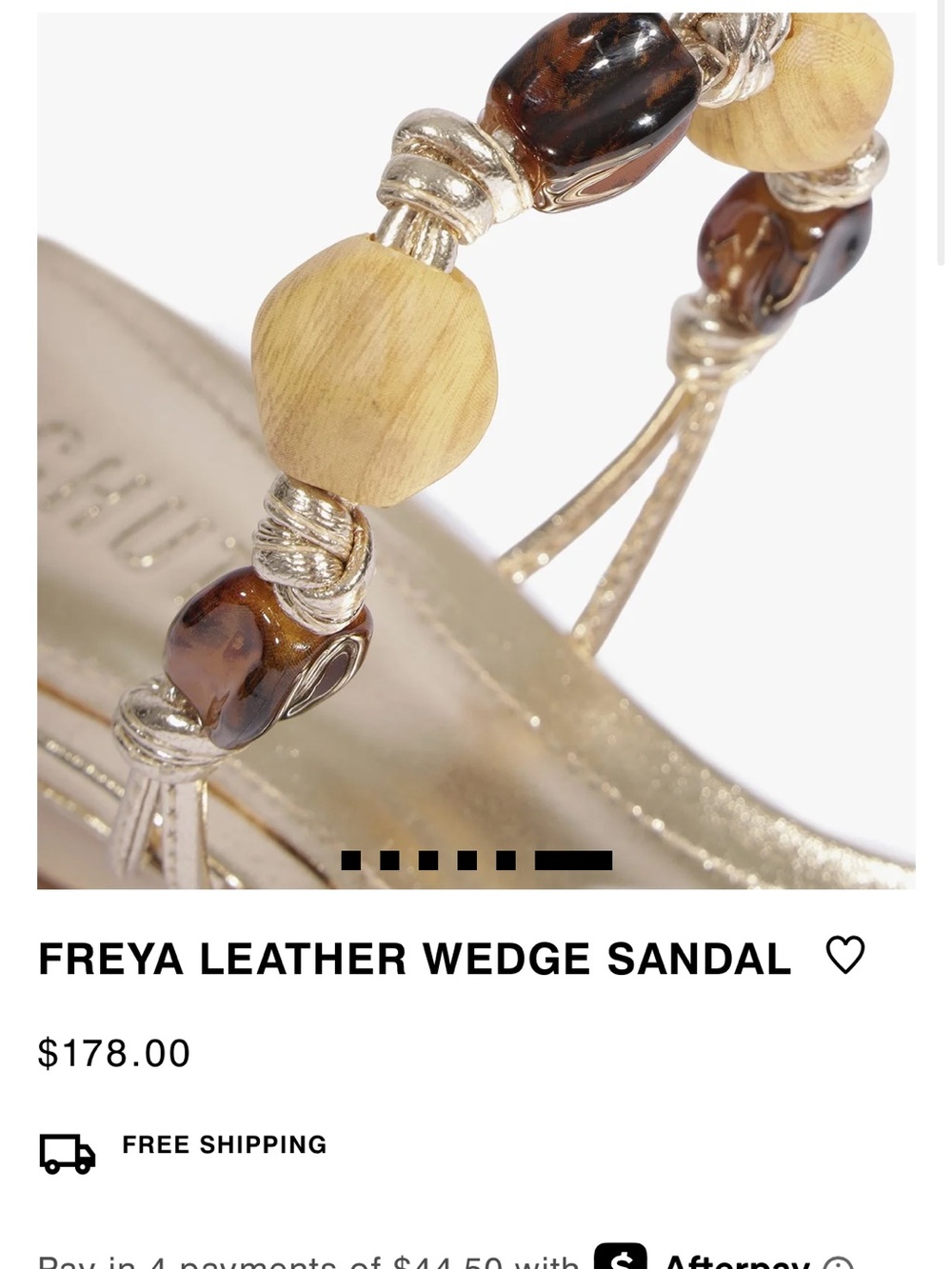 SCHUTZ FREYA LEATHER WEDGE SANDAL - Picture 8 of 9